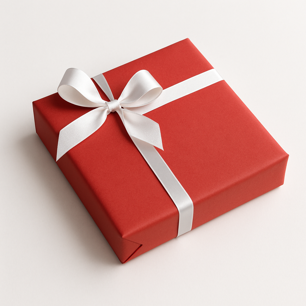 Geschenkfertig verpackt – mit Schleife & Folie